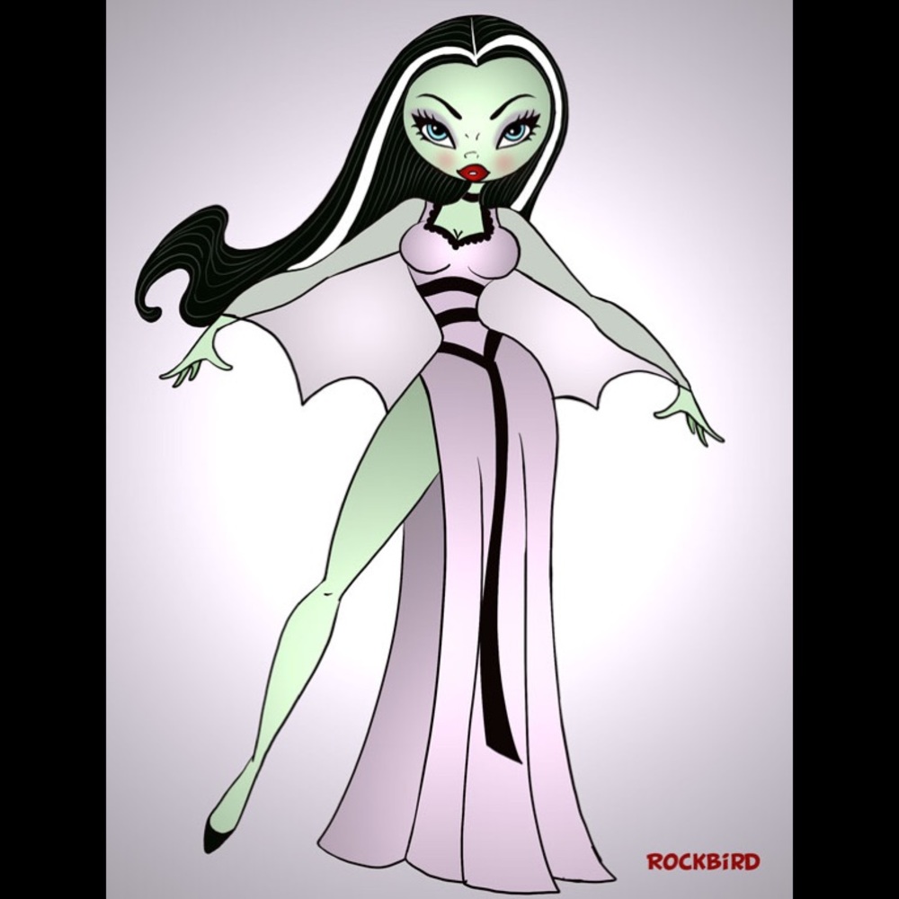 Lily Munster Pinup Art Print